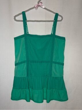 Aeropostale Womans Large Boho Flirty Tank Shirt With Lace Fairy Feminine NWT
